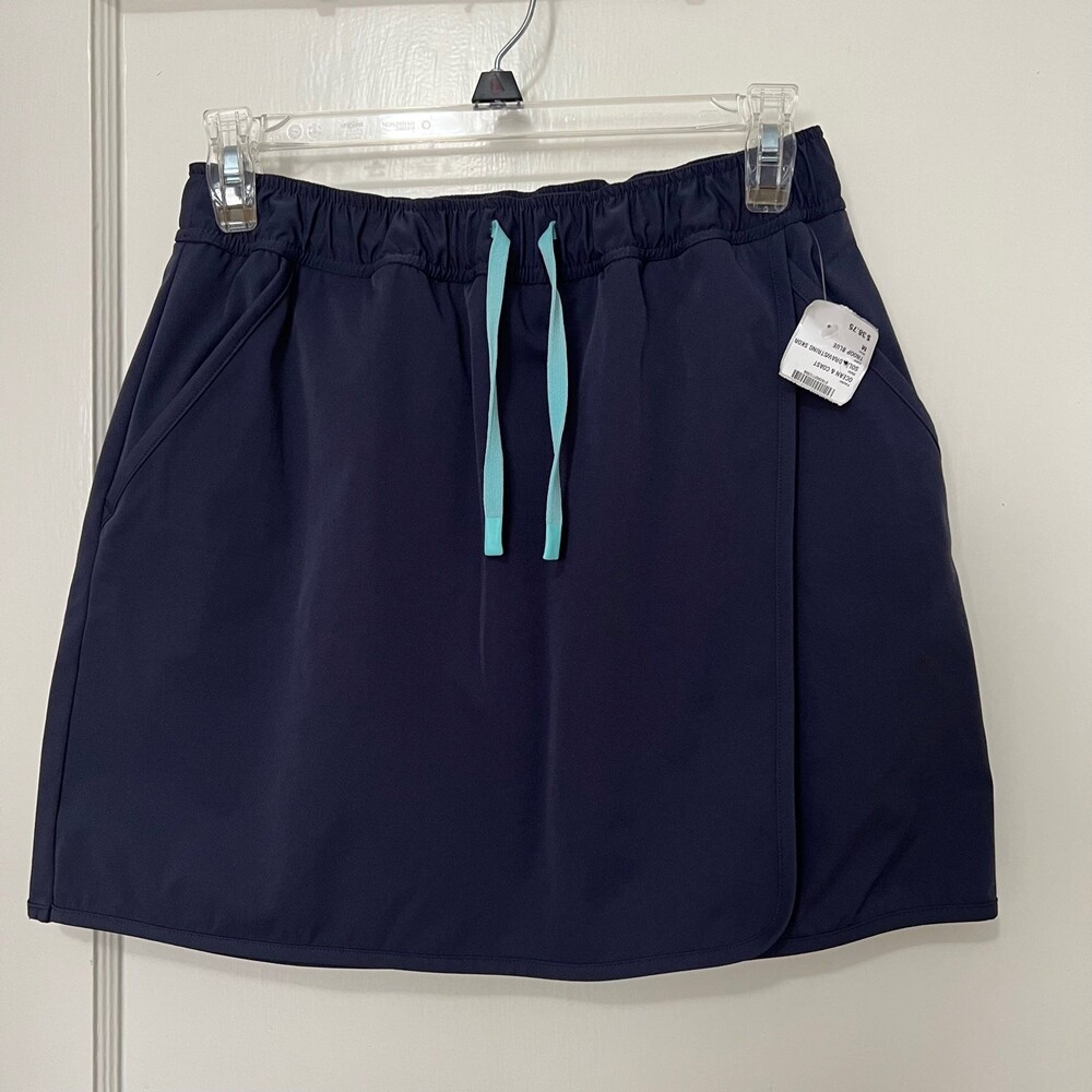 Ocean + Coast Women's Troop Blue Solid Drawstring Skort Size M - New With Tags!